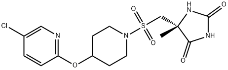 (S)-5-(((4-((5-chloropyridin-2-yl)oxy)piperidin-1-yl)sulfonyl)Methyl)-5-MethyliMidazolidine-2,4-dione Struktur