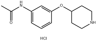 N-[3-(4-Piperidinyloxy)phenyl]acetamidehydrochloride Struktur