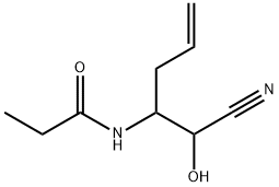 Propanamide,  N-[1-(cyanohydroxymethyl)-3-butenyl]-  (9CI) Struktur