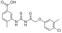 3-[[[[(4-CHLORO-3-METHYLPHENOXY)ACETYL]AMINO]THIOXOMETHYL]AMINO]-4-METHYL-BENZOIC ACID Struktur