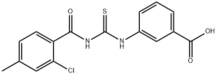 3-[[[(2-CHLORO-4-METHYLBENZOYL)AMINO]THIOXOMETHYL]AMINO]-BENZOIC ACID Struktur