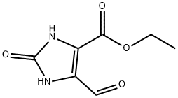 1H-Imidazole-4-carboxylicacid,5-formyl-2,3-dihydro-2-oxo-,ethylester(9CI) Struktur