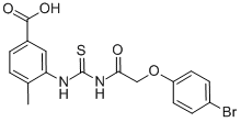 3-[[[[(4-BROMOPHENOXY)ACETYL]AMINO]THIOXOMETHYL]AMINO]-4-METHYL-BENZOIC ACID Struktur