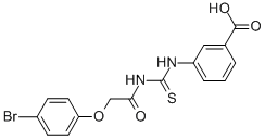 3-[[[[(4-BROMOPHENOXY)ACETYL]AMINO]THIOXOMETHYL]AMINO]-BENZOIC ACID Struktur