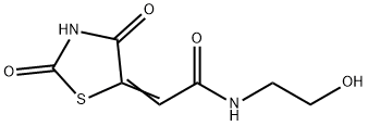 Acetamide, 2-(2,4-dioxo-5-thiazolidinylidene)-N-(2-hydroxyethyl)- (9CI) Struktur