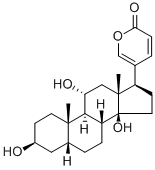 3β,11α,14-トリヒドロキシ-5β-ブファ-20,22-ジエノリド 化學(xué)構(gòu)造式