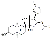 3beta,14,16beta-trihydroxy-5-betacard-20(22)-enolide 16-acetate Struktur