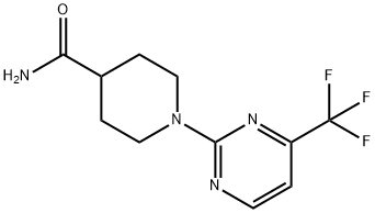 1-[4-(TRIFLUOROMETHYL)-2-PYRIMIDINYL]-4-PIPERIDINECARBOXAMIDE Struktur