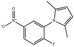 1-(2-FLUORO-5-NITROPHENYL)-2,5-DIMETHYL-1H-PYRROLE Struktur