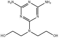 2-[(4,6-diamino-1,3,5-triazin-2-yl)-(2-hydroxyethyl)amino]ethanol Struktur