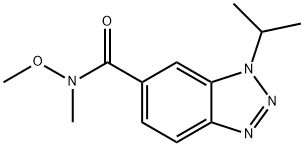 1-ISOPROPYL-N-METHOXY-N-METHYL-1H-BENZO[D][1,2,3]TRIAZOLE-6-CARBOXAMIDE Struktur