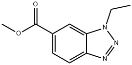 1H-Benzotriazole-6-carboxylicacid,1-ethyl-,methylester(9CI) Struktur