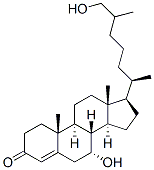 7 alpha,26-dihydroxy-4-cholesten-3-one Struktur