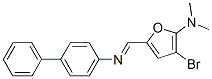 2-Furanamine,  5-[([1,1-biphenyl]-4-ylimino)methyl]-3-bromo-N,N-dimethyl- Struktur