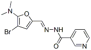 3-Pyridinecarboxylic  acid,  [[4-bromo-5-(dimethylamino)-2-furanyl]methylene]hydrazide  (9CI) Struktur