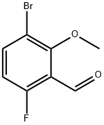 3-bromo-6-fluoro-2-methoxybenzaldehyde Struktur