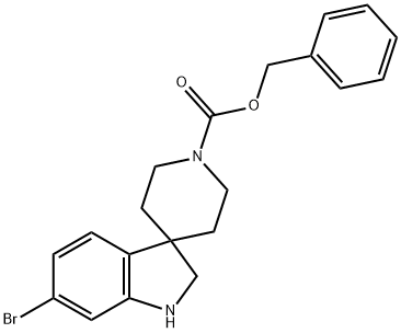 苯甲基 6-溴螺[二氫吲哚并-3,4-哌啶]-1-甲酸基酯, 473737-32-5, 結(jié)構(gòu)式
