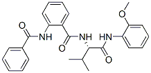 Benzamide, 2-(benzoylamino)-N-[(1S)-1-[[(2-methoxyphenyl)amino]carbonyl]-2-methylpropyl]- (9CI) Struktur