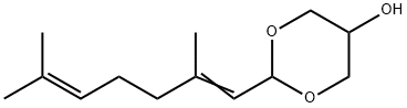 2-(2,6-dimethylhepta-1,5-dienyl)-1,3-dioxan-5-ol  Struktur