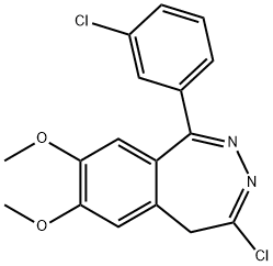 1-(3-chlorophenyl)-7,8-diMethoxy-4,5-dihydro-3H-2,3-benzodiazepin-4-one Struktur