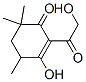 2-Cyclohexen-1-one, 3-hydroxy-2-(hydroxyacetyl)-4,6,6-trimethyl- (9CI) Struktur