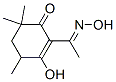 2-Cyclohexen-1-one, 3-hydroxy-2-[1-(hydroxyimino)ethyl]-4,6,6-trimethyl- (9CI) Struktur