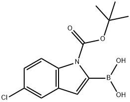 1-BOC-5-CHLORO-1H-INDOLE-2-BORONIC ACID Struktur