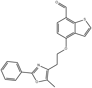 4-[2-(5-METHYL-2-PHENYL-1,3-OXAZOL-4-YL)ETHOXY]-1-BENZOTHIOPHENE-7-CARBALDEHYDE Struktur