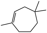 1,4,4-Trimethyl-1-cycloheptene. Struktur