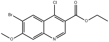 ETHYL 6-BROMO-4-CHLORO-7-METHOXYQUINOLINE-3-CARBOXYLATE Struktur