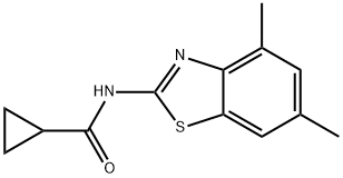 Cyclopropanecarboxamide, N-(4,6-dimethyl-2-benzothiazolyl)- (9CI) Struktur