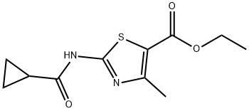 5-Thiazolecarboxylicacid,2-[(cyclopropylcarbonyl)amino]-4-methyl-,ethyl Struktur