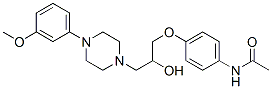 N-[4-[2-hydroxy-3-[4-(3-methoxyphenyl)piperazin-1-yl]propoxy]phenyl]ac etamide Struktur