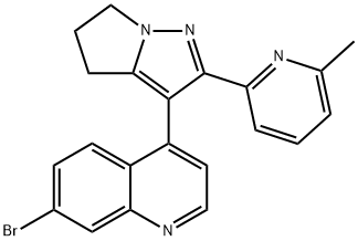 Quinoline, 7-broMo-4-[5,6-dihydro-2-(6-Methyl-2-pyridinyl)-4H-pyrrolo[1,2-b]pyrazol-3-yl]- Struktur