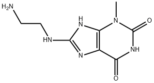 1H-Purine-2,6-dione, 8-[(2-aminoethyl)amino]-3,7-dihydro-3-methyl- (9CI) Struktur