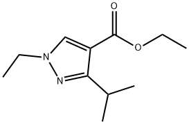 1H-Pyrazole-4-carboxylicacid,1-ethyl-3-(1-methylethyl)-,ethylester(9CI) Struktur