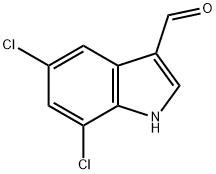 5,7-dichloro-1H-indole-3-carbaldehyde Struktur