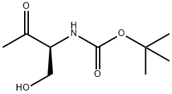 Carbamic acid, [(1S)-1-(hydroxymethyl)-2-oxopropyl]-, 1,1-dimethylethyl ester Struktur