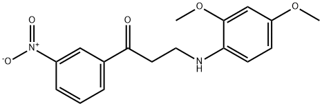 3-(2,4-DIMETHOXYANILINO)-1-(3-NITROPHENYL)-1-PROPANONE Struktur