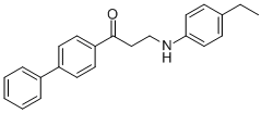 1-[1,1'-BIPHENYL]-4-YL-3-(4-ETHYLANILINO)-1-PROPANONE Struktur