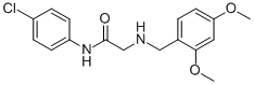 N-(4-CHLOROPHENYL)-2-[(2,4-DIMETHOXYBENZYL)AMINO]ACETAMIDE Struktur