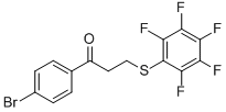 1-(4-BROMOPHENYL)-3-[(2,3,4,5,6-PENTAFLUOROPHENYL)SULFANYL]-1-PROPANONE Struktur