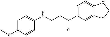 1-(1,3-BENZODIOXOL-5-YL)-3-(4-METHOXYANILINO)-1-PROPANONE Struktur