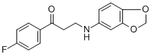 3-(1,3-BENZODIOXOL-5-YLAMINO)-1-(4-FLUOROPHENYL)-1-PROPANONE Struktur