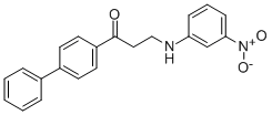 1-[1,1'-BIPHENYL]-4-YL-3-(3-NITROANILINO)-1-PROPANONE Struktur