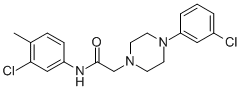 N-(3-CHLORO-4-METHYLPHENYL)-2-[4-(3-CHLOROPHENYL)PIPERAZINO]ACETAMIDE Struktur