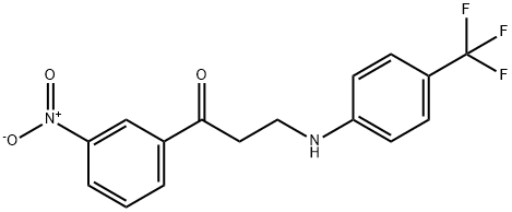 1-(3-NITROPHENYL)-3-[4-(TRIFLUOROMETHYL)ANILINO]-1-PROPANONE Struktur