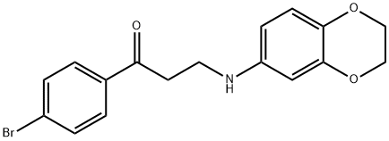 1-(4-BROMOPHENYL)-3-(2,3-DIHYDRO-1,4-BENZODIOXIN-6-YLAMINO)-1-PROPANONE Struktur