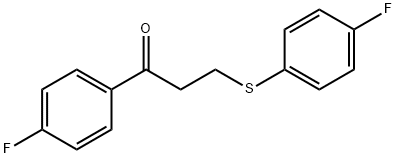 1-(4-FLUOROPHENYL)-3-[(4-FLUOROPHENYL)SULFANYL]-1-PROPANONE Struktur