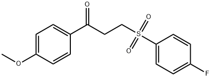 3-[(4-FLUOROPHENYL)SULFONYL]-1-(4-METHOXYPHENYL)-1-PROPANONE Struktur